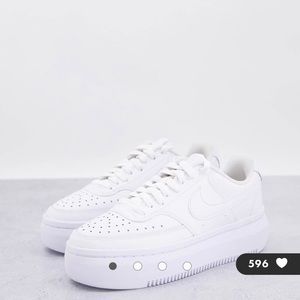 Nike Court White Vision Alta Leather Platform Sneakers